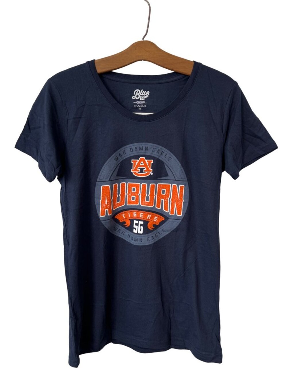 Blue 84 Graphic Tee Medium Auburn Tigers Short Sleeve Navy Blue Cotton Tee NEW